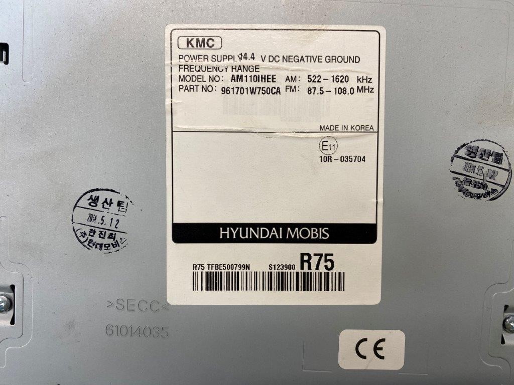 11-17 KIA RIO MK3 RADIO/CD PLAYER HEAD UNIT 961701W750CA - Thumbnail 7