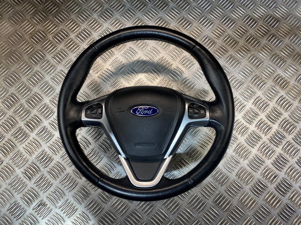 08-17 FORD FIESTA MK7 MULTIFUNCTION LEATHER STEERING WHEEL WITH AIRBAG - Thumbnail 2